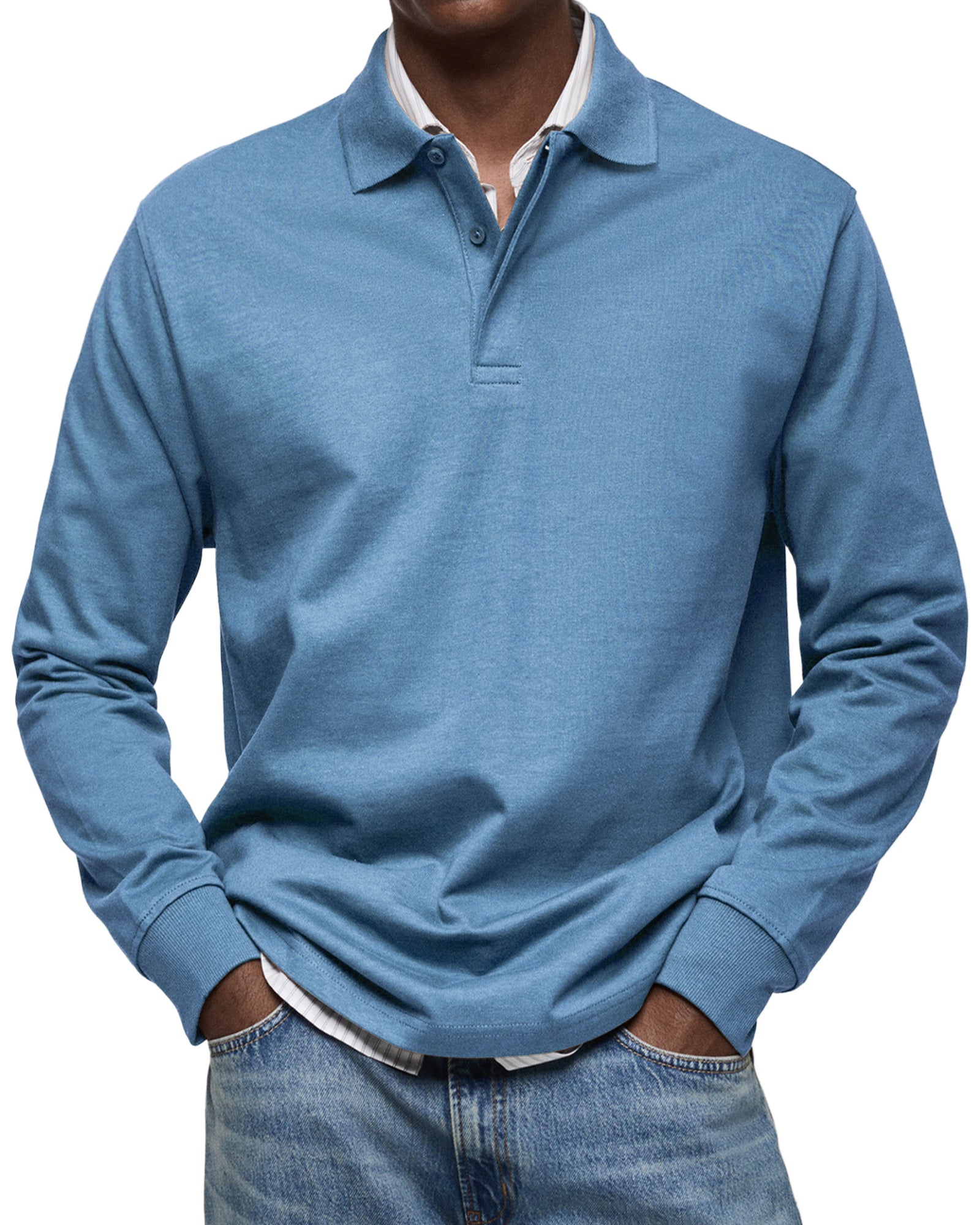 Savrani™ | Camisa polo casual de mangas longas