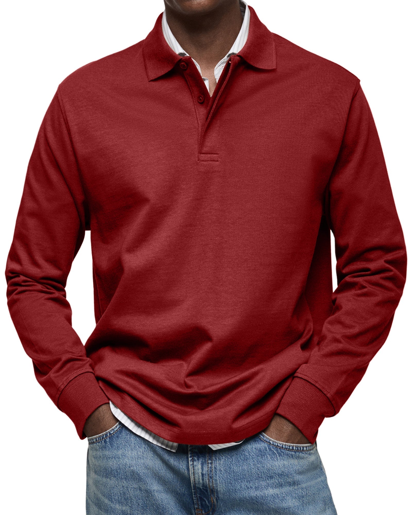 Savrani™ | Camisa polo casual de mangas longas