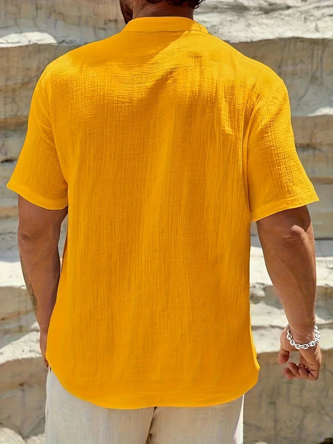 Savrani™ | Camisa de verão elegante com colarinho alto