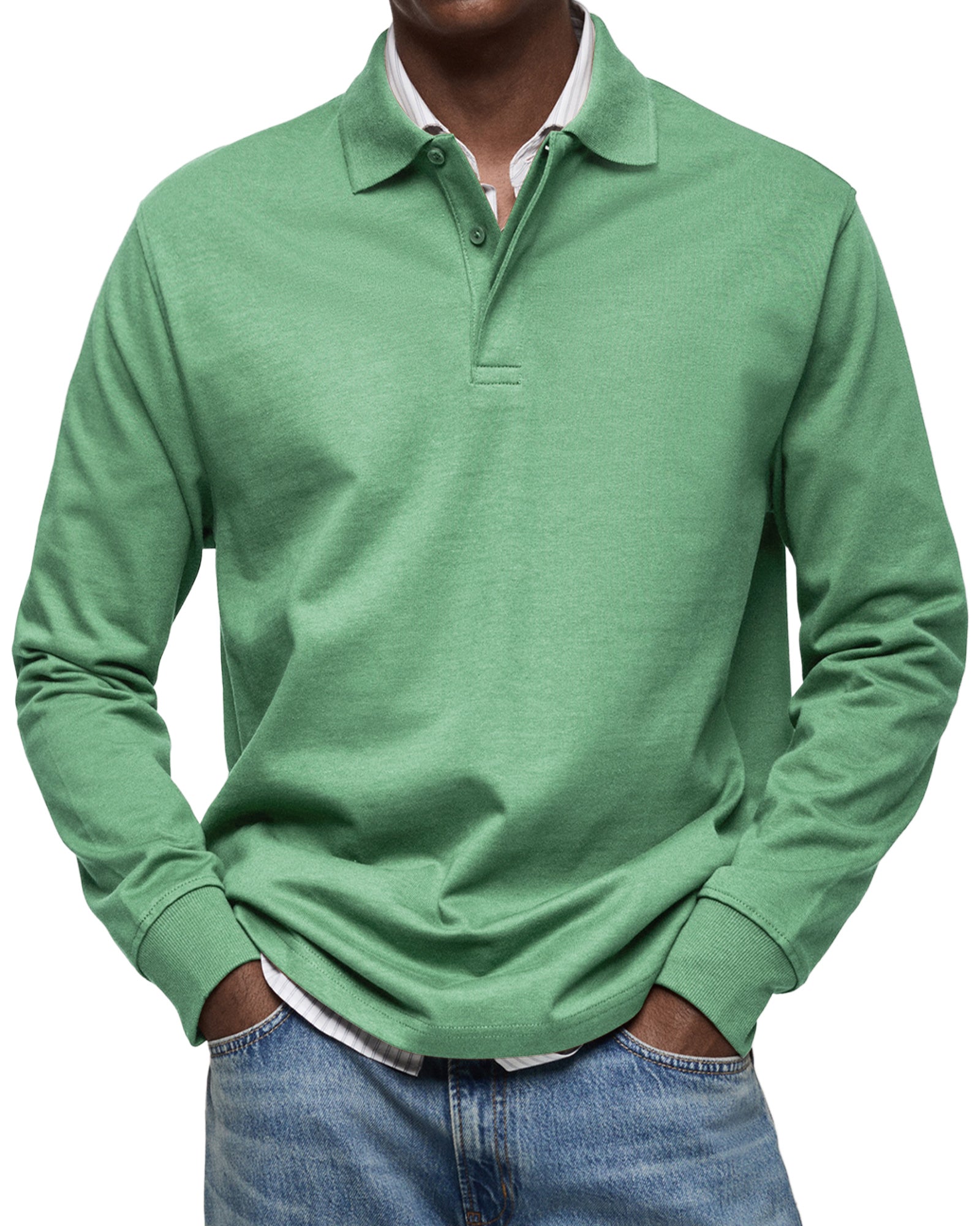 Savrani™ | Camisa polo casual de mangas longas
