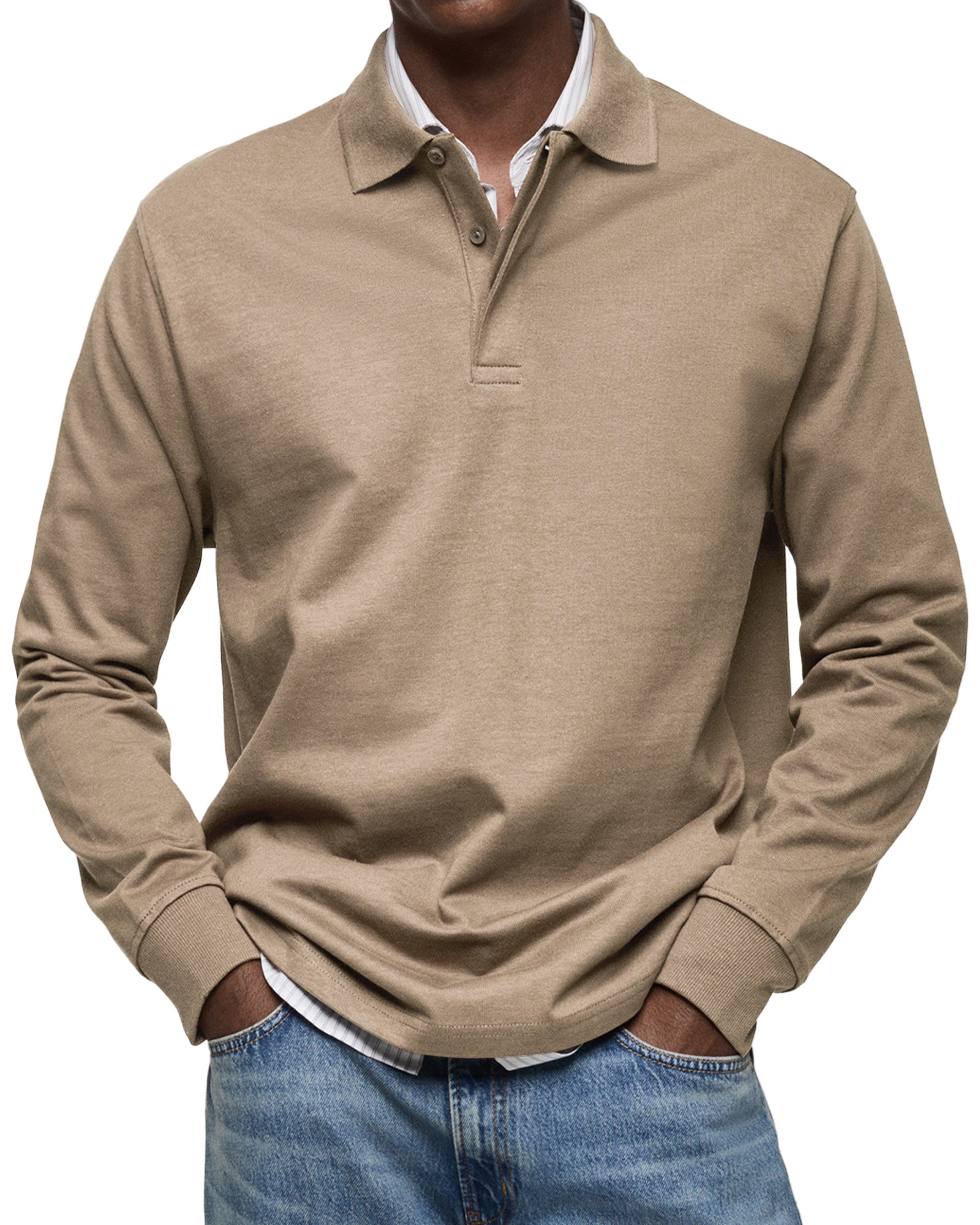 Savrani™ | Camisa polo casual de mangas longas
