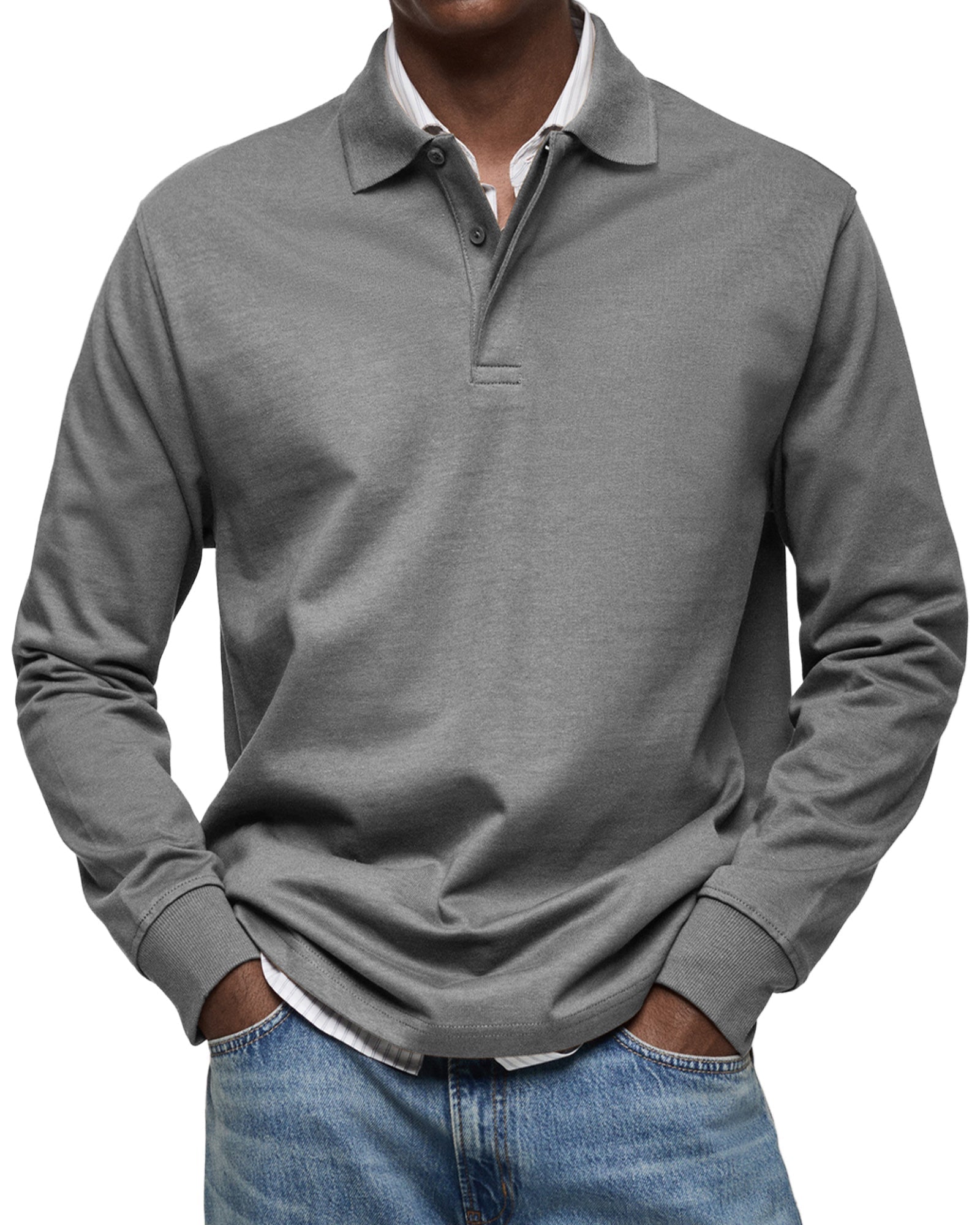 Savrani™ | Camisa polo casual de mangas longas
