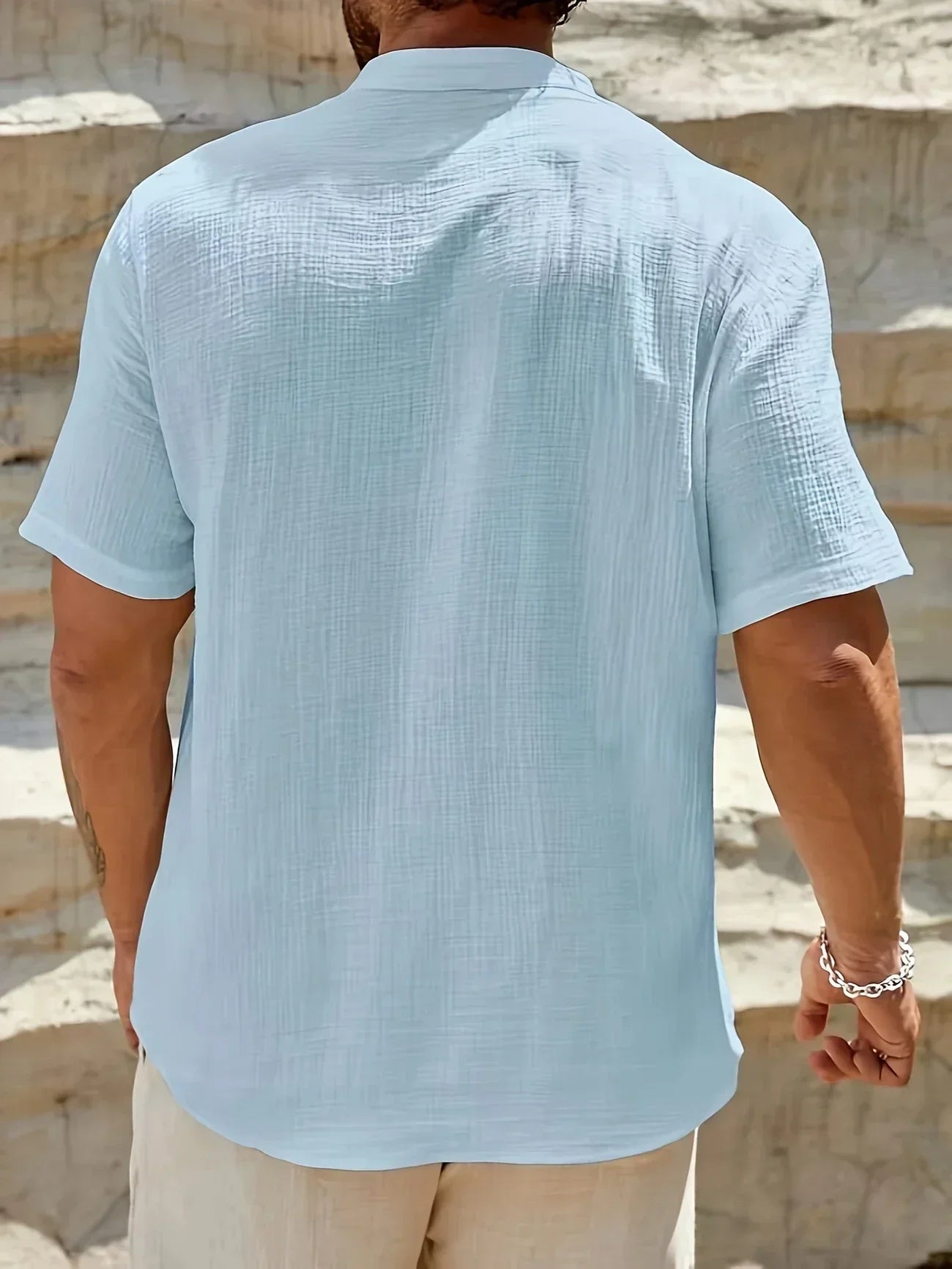 Savrani™ | Camisa de verão elegante com colarinho alto