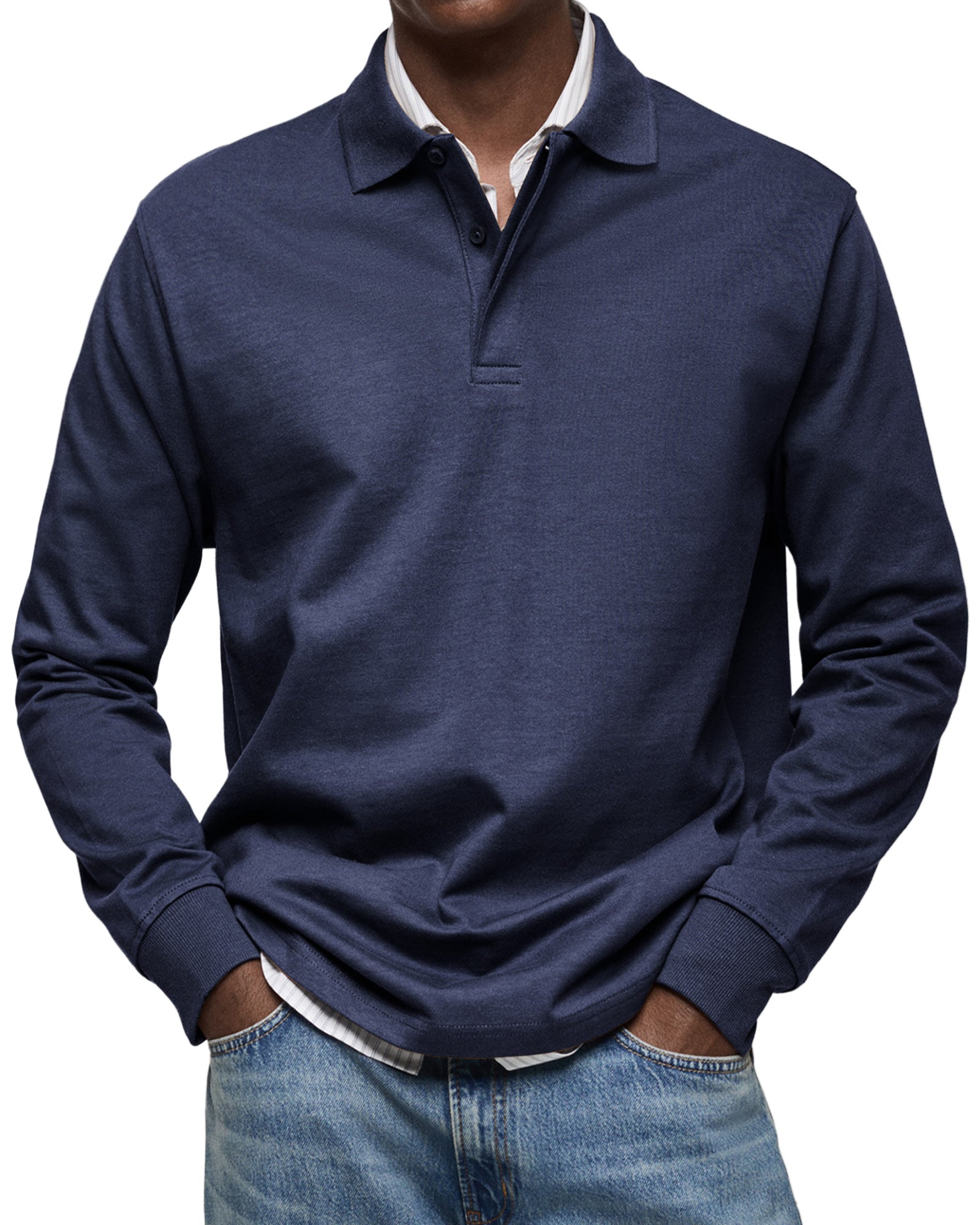 Savrani™ | Camisa polo casual de mangas longas