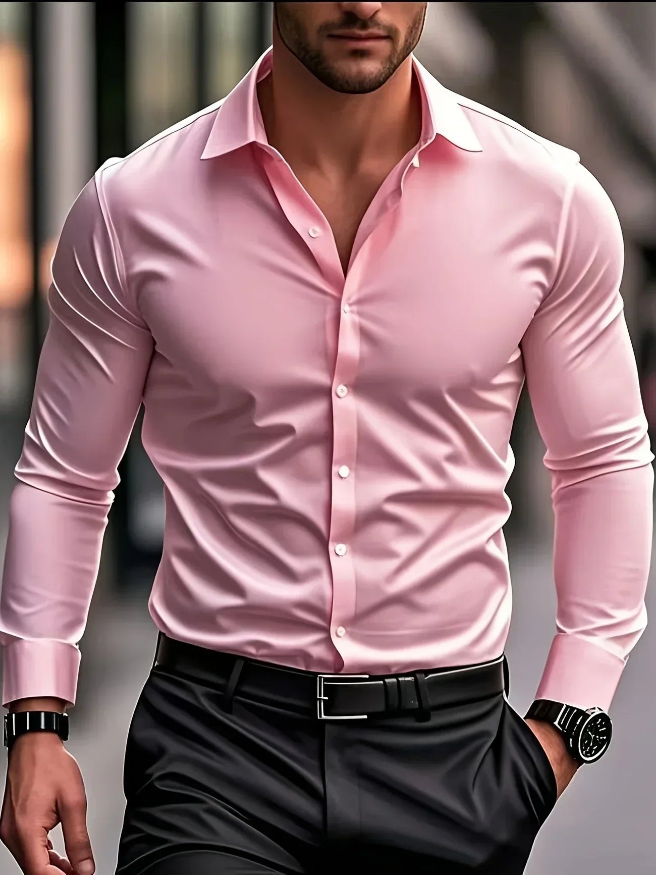 Savrani™ | Camisa elegante de mangas longas com botões
