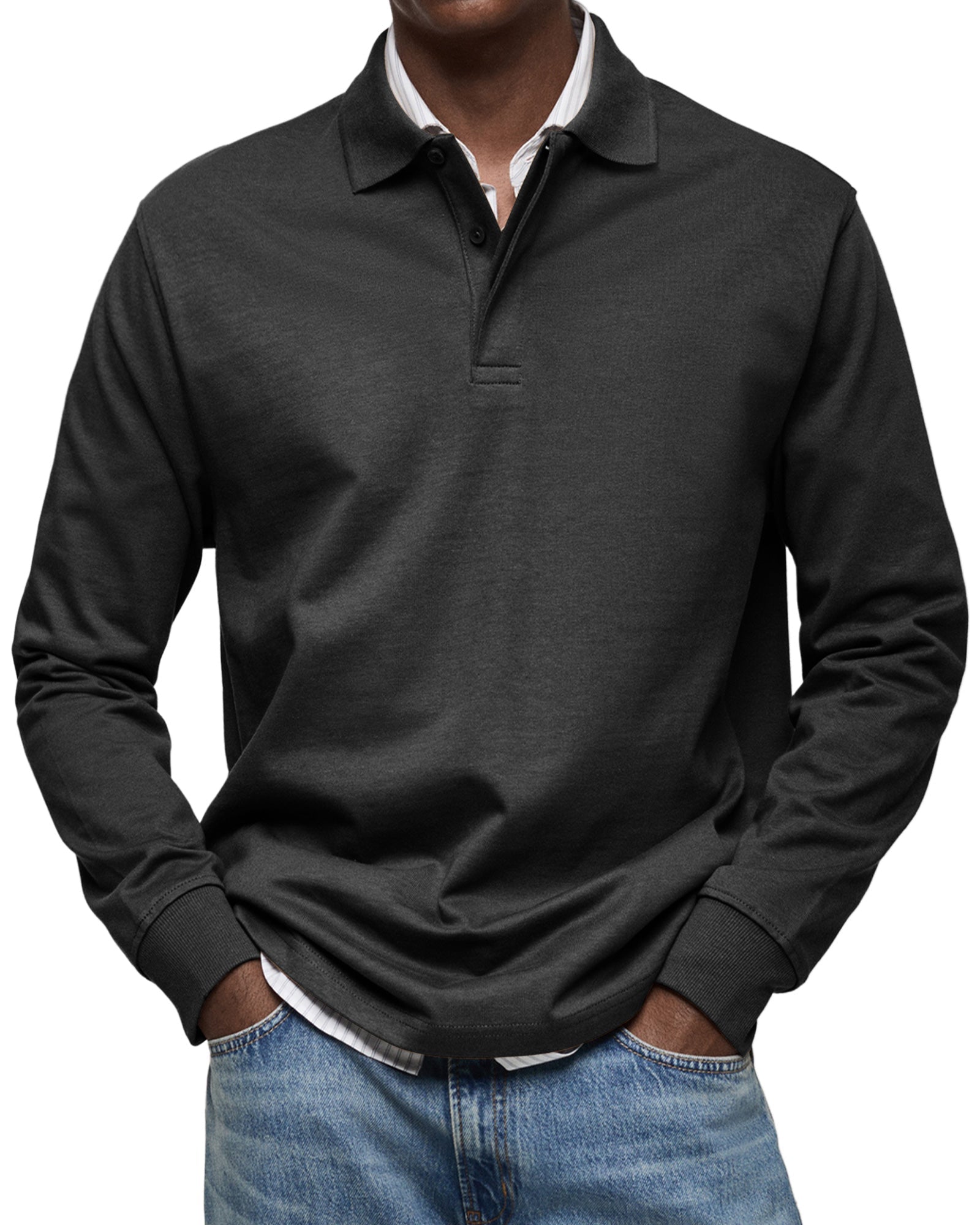 Savrani™ | Camisa polo casual de mangas longas
