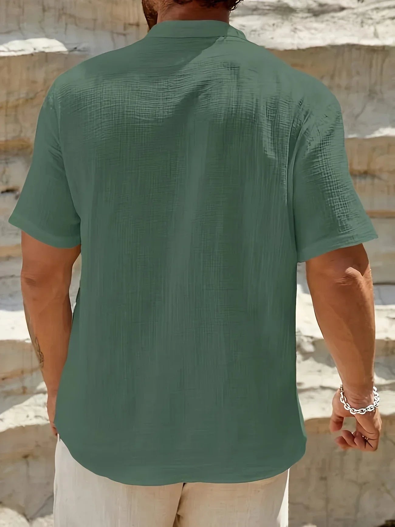 Savrani™ | Camisa de verão elegante com colarinho alto