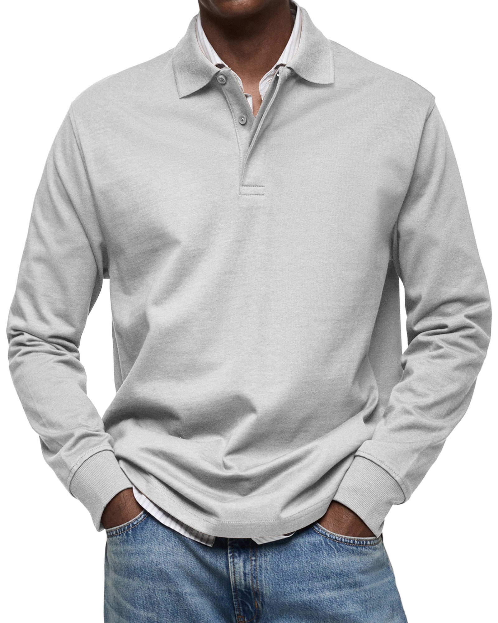 Savrani™ | Camisa polo casual de mangas longas