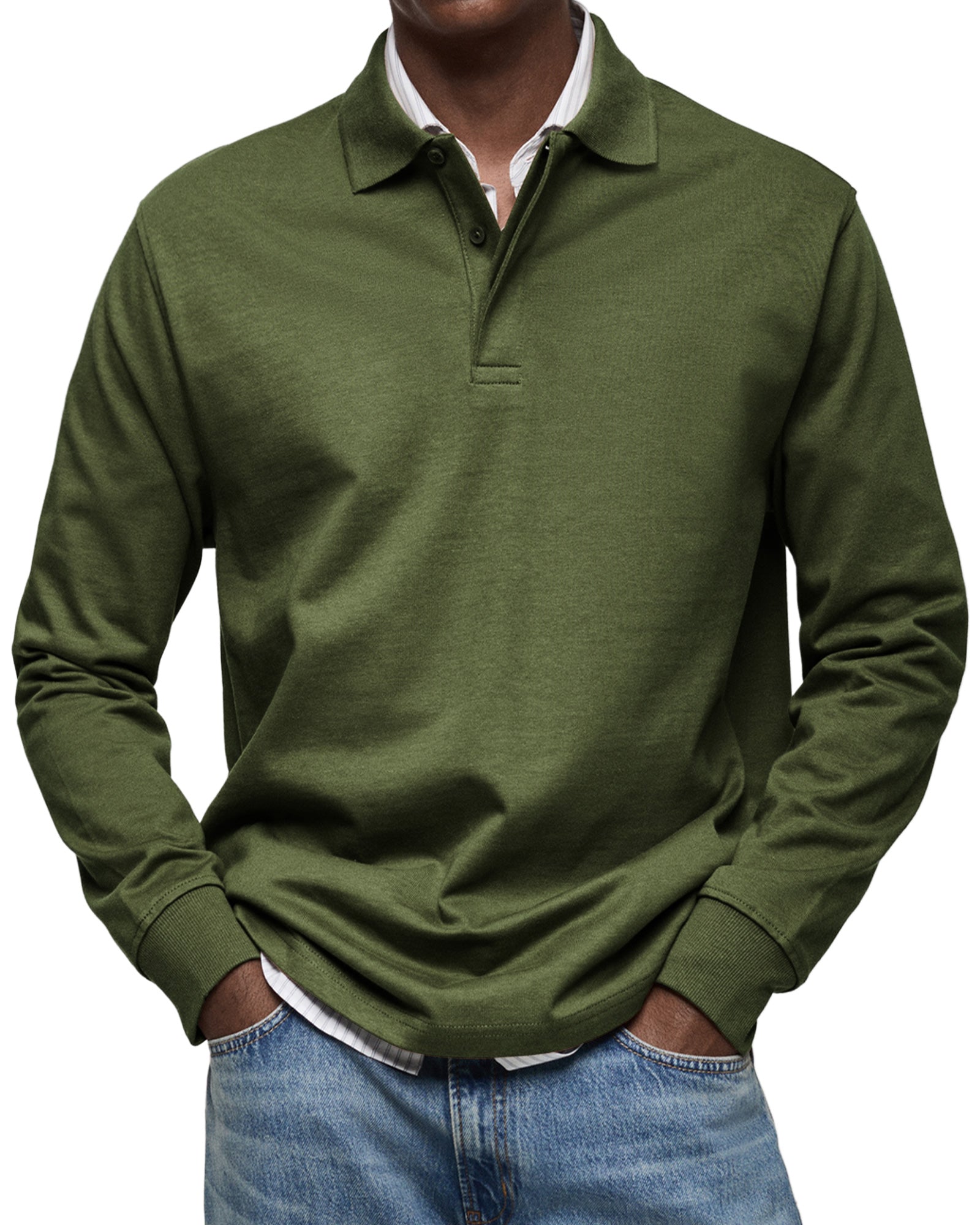 Savrani™ | Camisa polo casual de mangas longas
