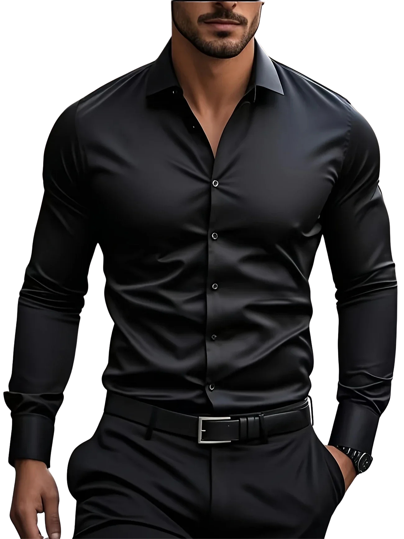 Savrani™ | Camisa elegante de mangas longas com botões