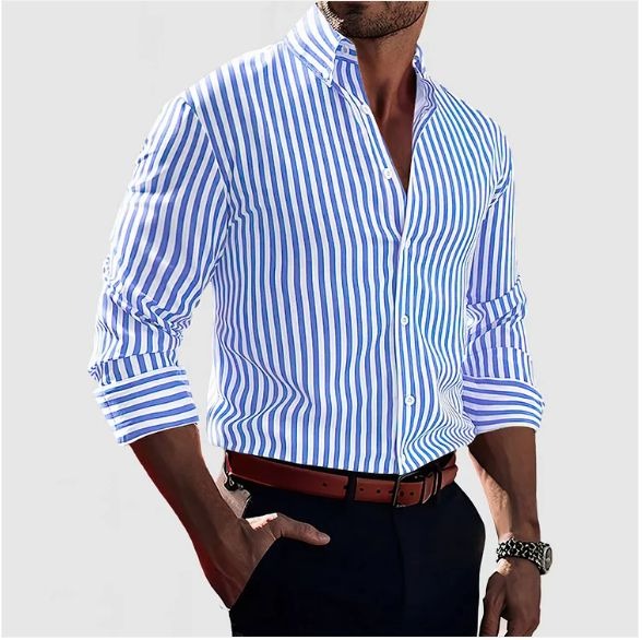 Savrani™ | Camisa Confidence às riscas