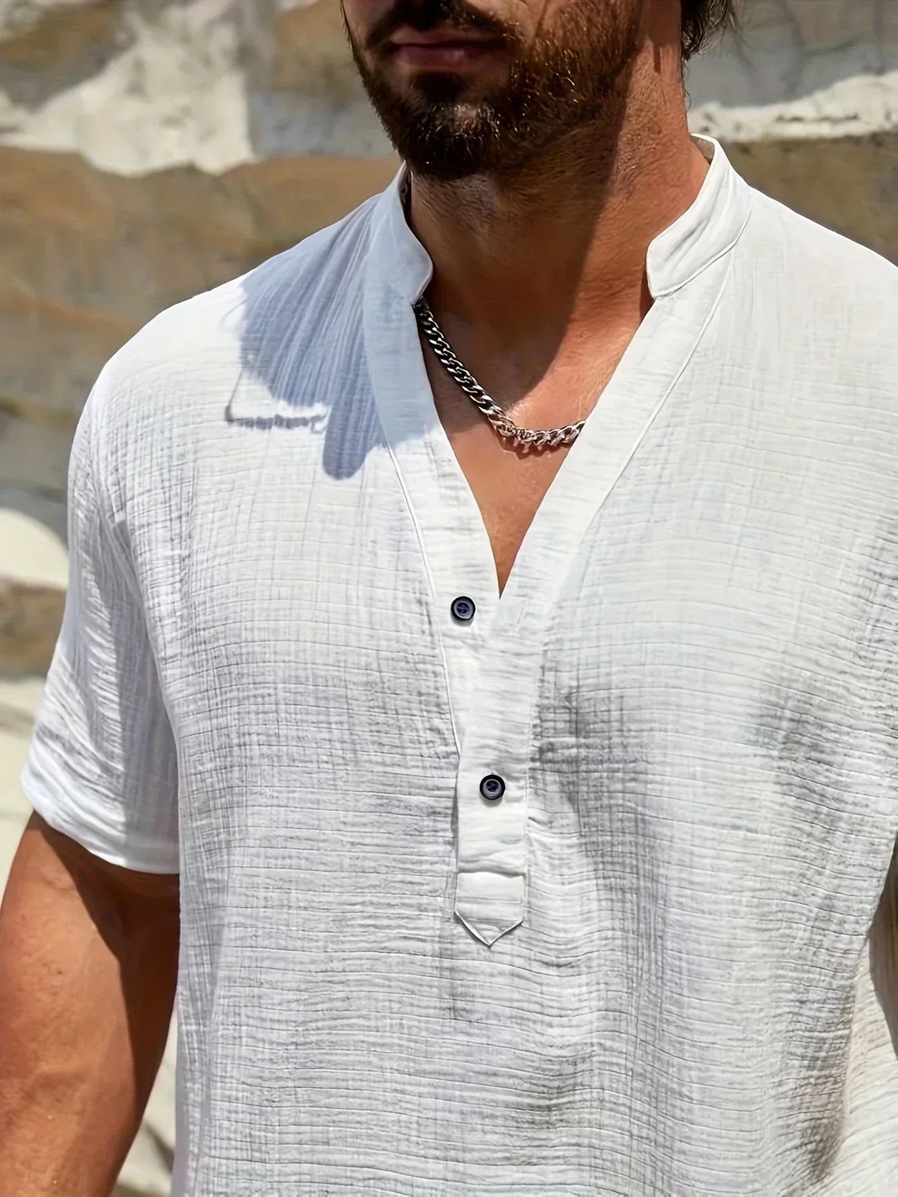 Savrani™ | Camisa de verão elegante com colarinho alto