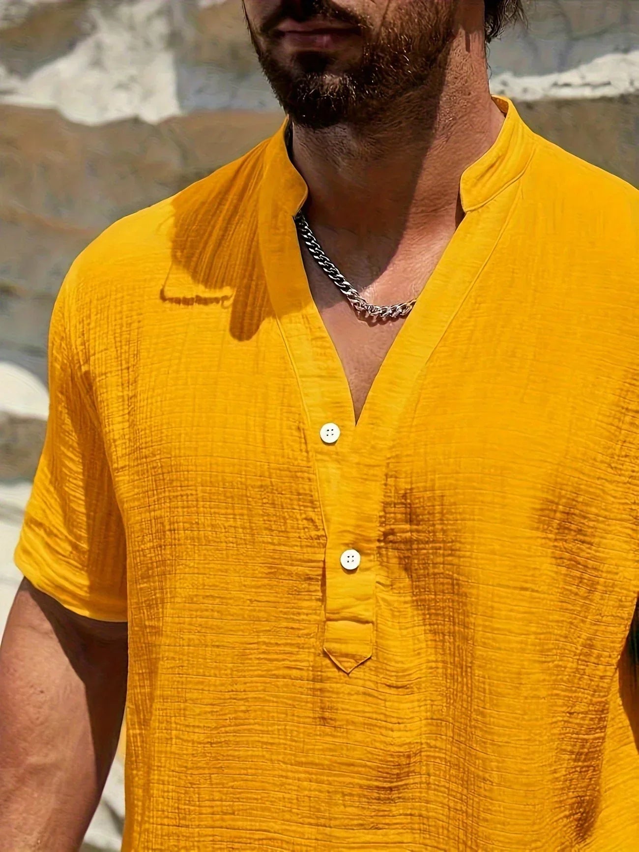 Savrani™ | Camisa de verão elegante com colarinho alto