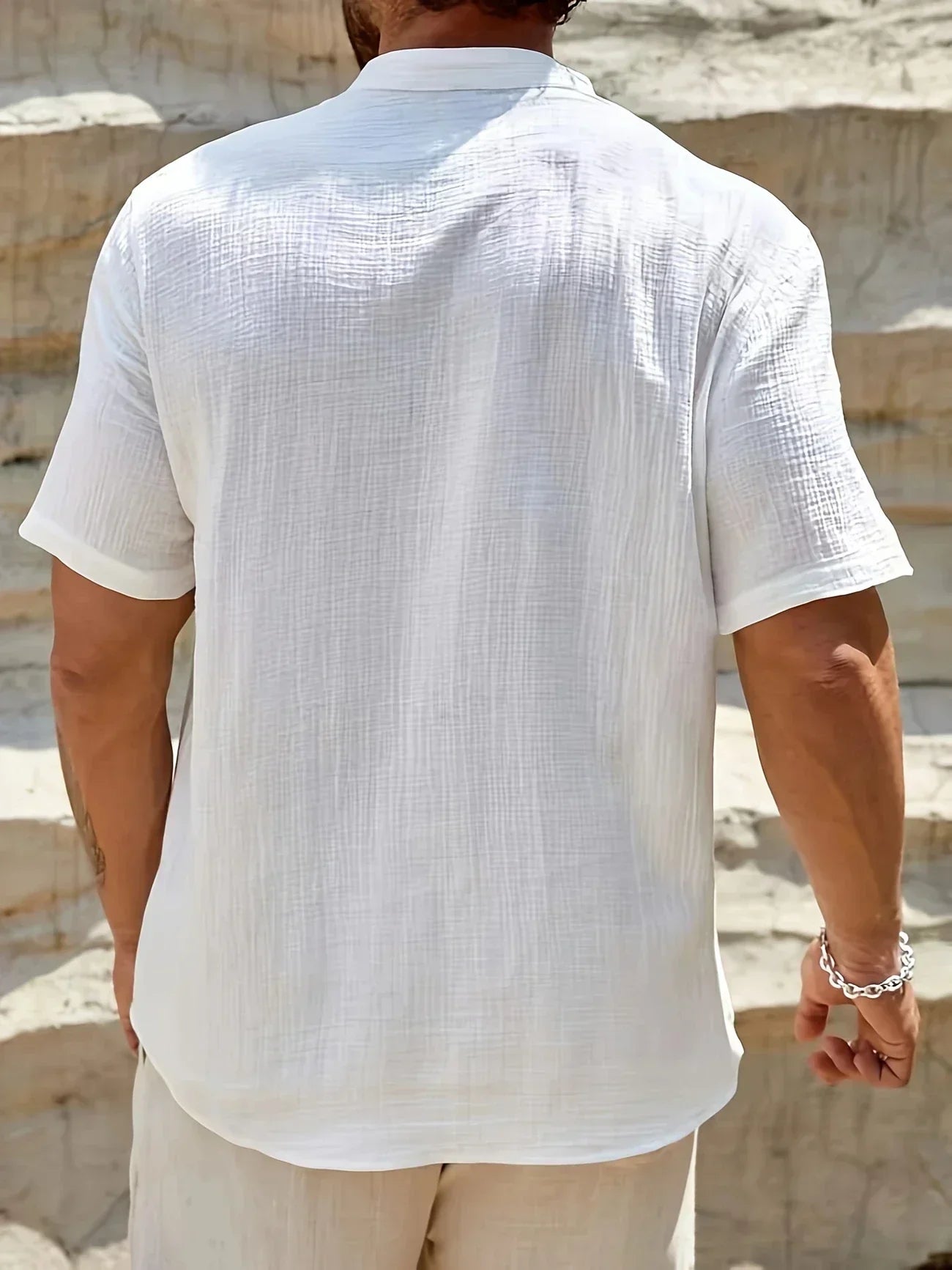 Savrani™ | Camisa de verão elegante com colarinho alto