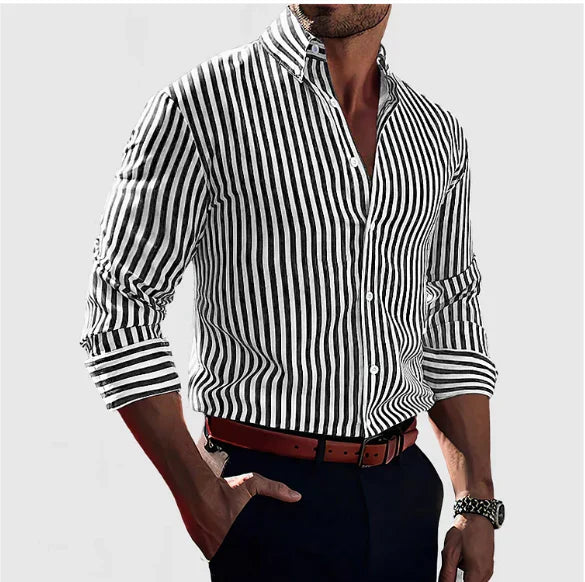 Savrani™ | Camisa Confidence às riscas